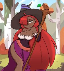 1girls big_breasts cleavage cosplay cosplayer dark-skinned_female dark_skin dragon's_crown female female_only hekapoo sorceress_(dragon's_crown) star_vs_the_forces_of_evil terranort96