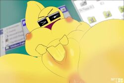 10_seconds 1girls 2026 2d animated awesome_face breasts breasts_out emoji_(race) epic_face female female_focus female_masturbation female_only fingering fingering_self glasses humanoid loop masturbation naked naked_female nipples no_sound nude nude_female pussy pussy_focus shades shorter_than_10_seconds solo solo_female srrealleaf steam tagme vagina video yellow_body yellow_skin