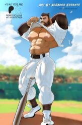 coach raul_bruel miraculous_ladybug miraculous:_tales_of_ladybug_and_cat_noir baseball_uniform baseball_bat big_penis big_breasts dilf male_only bara tf1