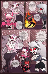 between_breasts breasts_out comic gattomultiversal goetia hellhound helluva_boss imp loona_(helluva_boss) millie_(helluva_boss) moxxie_(helluva_boss) my_life_with_moxxie_(comic) page_17 stella_(helluva_boss) succubi tits_out verosika_mayday_(helluva_boss) vivziepop