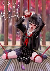 bondage enma_ai jigoku_shoujo school_uniform serafuku bondage vibrator