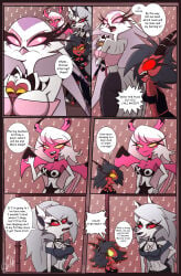 between_breasts comic gattomultiversal goetia hellhound helluva_boss imp loona_(helluva_boss) millie_(helluva_boss) moxxie_(helluva_boss) my_life_with_moxxie_(comic) page_9 stella_(helluva_boss) succubi verosika_mayday_(helluva_boss) vivziepop