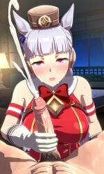 cygames umamusume umamusume_pretty_derby gold_ship_(umamusume) accurate_art_style video_games ai_generated self_upload 3d pixai uncensored 1girl 1boy handjob pov male_pov interspecies horse_girl kemonomimi horse_ears nude_male_clothed_female nude_male clothed_female big_penis gloves gloved_handjob cumming cum projectile_cum shocked_expression shocked blushing