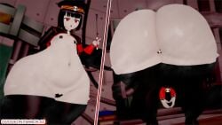 3d daidaikon flat_chest huge_ass pasties shortstack thick_thighs wide_hips robot_commander_(bingbingzi)