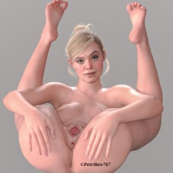 1girls 3d 3d_(artwork) anus blonde_female blonde_hair death_stranding death_stranding_2:_on_the_beach elle_fanning focus_on_ass focus_on_pussy green_eyes holding_legs laying nude nude_female pale-skinned_female pale_skin perineal_raphe perineum petrikov767 pussy self_upload showing_ass showing_pussy solo solo_female spread_ass spread_legs spread_pussy spreading tomorrow_(death_stranding) vagina