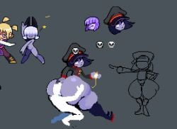 midnightstep thick_thighs huge_thighs wide_hips shortstack pixel_art robot_commander_(bingbingzi)