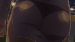 1girls 2d 2d_animation ass_focus back_view balcony braless breast_focus brown_hair button_down_shirt city_lights ear_piercing ecchi eyebrows fair_skin female female_focus female_only glasses green_eyes half_naked hasegawa_chisato long_hair mature_female nipples nipples_visible_through_clothing no no_sound official_animation panties see-through_clothing shaking_drink shinmai_maou_no_testament shorter_than_10_seconds solo tagme video white_shirt wine wine_glass