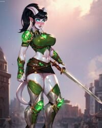 ai_assisted ai_generated athena beauty demon demon_girl demon_horns draenei draenei_female draenei_paladin draenei_shaman goddess graenei monster_girl perky_breasts reincarnation succubus succubus_horns succubus_tail thick_thighs tiefling tiefling_girl world_of_warcraft