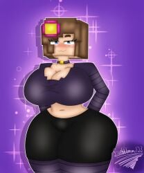 big_breasts flower_in_hair jenny_belle_(slipperyt) mcyt minecraft minecraft_youtubers scribbleman123 tagme twitter twitter_username youtube youtuber youtubers