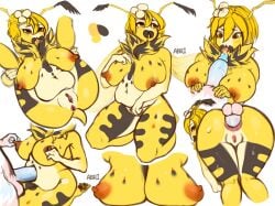 accessory anal anal_penetration anthro anus arthropod ass_up balls bee belly belly_fucking belly_markings belly_squish bellyfuck big_breasts big_butt big_legs blonde_hair blowjob_face blowjob_focus breast_grab breast_squish breasts bumble_bee_(species) butt butt_focus butt_pose duo erect_nipples fellatio female flower flower_in_hair fluffy fluffy_chest genitals hair hair_accessory hand_on_breast hi_res huge_breasts huge_butt hymenopteran insect insect_wings knees_up legs_in_air legs_together legs_up licking male male/female markings navel nipple_fetish nipple_outline nipple_play nipples nude obrykozzy oral penetration penile penile_penetration penis penis_in_ass penis_lick plant pose sex solo spread_legs spreading squish tongue vein veiny_balls veiny_penis vulva wings