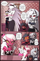 between_breasts comic gattomultiversal goetia hellhound helluva_boss imp loona_(helluva_boss) millie_(helluva_boss) moxxie_(helluva_boss) my_life_with_moxxie_(comic) page_11 stella_(helluva_boss) succubi verosika_mayday_(helluva_boss) vivziepop