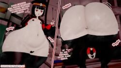 3d daidaikon flat_chest huge_ass pasties robot_commander_(bingbingzi) shortstack thick_thighs wide_hips