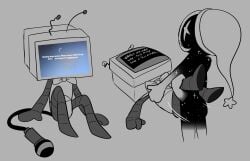 ambiguous_penetration android astro_(dandy's_world) chimeracocks dandy's_world dubious_consent humanoid penetration robot screen_face tv_head vee_(dandy's_world)