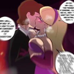 banjabu comic_dub couple cowgirl_position dialogue dipcifica dipper_pines dirty_talk disney disney_channel disney_xd elbow_gloves english english_dialogue english_language english_text english_voice english_voice_acting fanon_couple female formal_wear fucking_good_and_hard funny gloves gravity_falls green_eyes groping groping_breasts pacifica_northwest tagme video