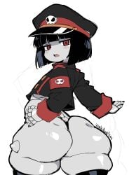 bottom_heavy female huge_ass kxii robot_commander_(bingbingzi) shortstack small_breasts thick_thighs thong wide_hips