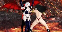 3girls ass big_ass big_breasts big_butt black_hair boob_punch boobjob breasts bubble_ass bubble_butt curvaceous curvy curvy_body curvy_female curvy_figure curvy_hips death_(personification) demon demon_girl grim_reaper horns huge_ass huge_breasts lady_death long_hair multiple_girls naughty perspective purgatori queen_of_the_dead red_skin vampire vampirella voluptuous voluptuous_female white_hair white_skin wings xnafanxps