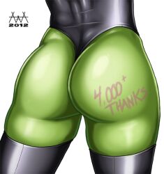 aaaninja big_ass blizzard_entertainment green_skin orc orc_(warcraft) orc_female original_character short_hair thighhighs vem warcraft world_of_warcraft