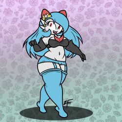 big_breasts breasts fan777zelda female kirlia pokémon_(species) pokemon pokemon_(species) thick_thighs wide_hips