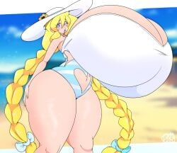 big_ass big_breasts breasts bubble_butt cassie_(theycallhimcake) female female_focus female_only huge_ass huge_breasts original original_character purpleguyri riley_moore_(artist) swimsuit thick_thighs wide_hips