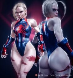 1girls 3d 3d_(artwork) ass big_ass big_breasts blonde_hair blue_eyes braid breasts cammy_white capcom cleavage cosplay crossover crossover_cosplay curvy curvy_female curvy_hips dat_ass female female_only fit_female gloves human human_only large_breasts leotard marvel mikadawn pale-skinned_female pale_skin pose posing scar scar_on_face short_hair solo solo_female spider-man:_across_the_spider-verse spider-man_(series) spider-man_2099 spider-man_2099_(cosplay) straight_hair street_fighter street_fighter_6 thick_hips thick_legs thick_lips thick_thighs thighs thong_leotard tight_clothing tight_fit voluptuous wide_hips