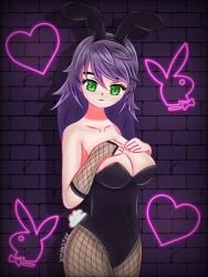 1girl 1girls ass big_ass big_breasts big_butt breasts bunny_ears bunnysuit eyes female furry green_eyes hair huge_breasts milf purple_hair xmgirlstep xmonsterxm