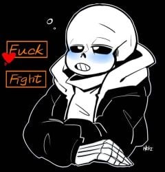 animated_skeleton black_background blue_blush blush buttons clothed half-closed_eyes heart heki_(artist) imminent_sex miss60250 sans sans_(undertale) skeleton sleepy solo undead undertail undertale undertale_(series)