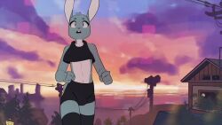 1boy animated anthro bouncing_bulge bulge bun_bun bunny bunny_(scratchdex) exercise femboy furry girly heavy_balls heavy_breathing huffing jogging male male_only panting penis scratchdex short_playtime sound tagme video