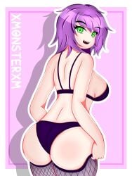 1girl 1girls ass big_ass big_breasts big_butt bikini breasts eyes female green_eyes hair huge_ass huge_breasts huge_butt milf purple_hair xmgirlstep xmonsterxm