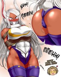 animal_humanoid ass big_breasts bodily_fluids bondage bound breasts castagno dark_body dark_skin female genital_fluids hawks hawks_(my_hero_academia) hi_res humanoid lagomorph lagomorph_humanoid leporid_humanoid mammal mammal_humanoid miruko my_hero_academia penetration pussy_juice rabbit_humanoid rumi_usagiyama sex_toy sex_toy_in_pussy sex_toy_insertion solo sweat takami_keigo usagiyama_rumi vaginal_penetration vibrator vibrator_in_pussy