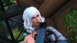 1girls 3d female female_only final_fantasy final_fantasy_xiv highlander kaine_(nier) kaine_(nier)_(cosplay) large_penis muscular_female nier nier:_automata tagme w0lfie