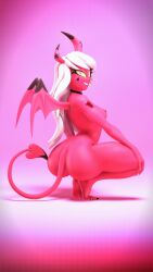 1girls 3d_(artwork) absurd_res breasts demon demon_girl demon_horns demon_tail demon_wings demoness digital_media_(artwork) domibun female female_only helluva_boss hi_res looking_back meme omniman_pose rear_view small_breasts solo source_filmmaker succubus succubus_horns succubus_tail succubus_wings tagme verosika_mayday_(helluva_boss) wings