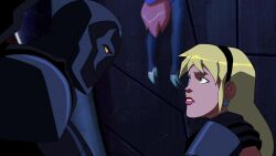 black_beetle blonde_hair blue_eyes cassie_sandsmark dc_comics miss_martian red_eye screencap unconscious wonder_girl wonder_woman_(series) young_justice young_justice:_invasion