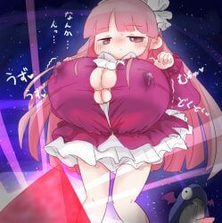 alternate_version_available big_breasts bimbo breast_expansion breasts disgaea gigantic_breasts huge_breasts hyper_breasts lactating lactation large_breasts mage_(disgaea) massive_breasts nipple_bulge nippon_ichi_software prinny ripping_clothing short_stack shortstack wardrobe_malfunction