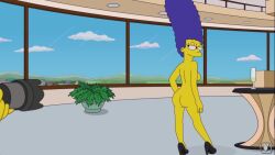 2d animated ass blue_hair breasts female female_focus long_hair longer_than_5_minutes looking_pleasured marge_simpson mp4 music naked navel nipples nude sound the_simpsons video wvs yellow_body