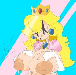 alternate_breast_size big_breasts breasts_bigger_than_head huge_breasts japansadface mario_(series) naked nintendo nude princess_peach super_mario_sunshine wet_breasts