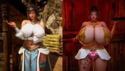 1girls 3d arcrad before_and_after big_breasts bimbo bimbofication blue_eyes brainwashed brainwashing breast_expansion breasts busty curvaceous curvy curvy_body curvy_female curvy_figure egyptian egyptian_clothes egyptian_female female huge_breasts hypnotic_eyes hypnotized large_breasts original original_character plump slut slutty_outfit thick_thighs thighs voluptuous