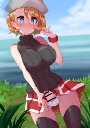 1futa amaguri_aniko ball_bulge balls balls_in_panties balls_under_clothes bar_censor big_breasts black_socks blonde_hair blue_eyes breasts bulge censored clothed clothing creatures_(company) erection erection_under_clothes erection_under_skirt futa_only futamrpw futanari game_freak hat human light-skinned_futanari light_skin mostly_clothed nintendo panties panty_bulge penis penis_bulge penis_under_clothes penis_under_skirt pokemon pokemon_(anime) serena_(pokemon) serena_(pokemon_games) short_hair skirt skirt_lift sleeveless socks solo solo_futa standing sweater tenting testicles thigh_socks thighhighs turtleneck underwear wristband