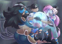 absurd_res amniotic_fluid anthro aqua_admin_shelly aqua_grunt big_baby big_belly big_breasts birth blood blood_in_mouth blood_splatter blue_highlights bodily_fluids breasts corpse dark_body dark_skin darlondemonic death fan_character female game_freak generation_3_pokemon generation_7_pokemon genital_fluids gore group grunt_(pokemon) hi_res human humanoid kyogre legendary_pokemon mammal milk nintendo pokemon pokemon_(species) pokemon_oras pregnant pregnant_belly pregnant_female primarina pull_out pulling_baby ripping shelly_(pokemon) shelly_(pokemon_oras) snuff tagme team_aqua