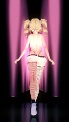 1girls 3d 9:16 animated ass barbara_(genshin_impact) black_belt black_fishnet_legwear black_panties black_thong black_thong_panties blonde_hair fishnet_legwear fishnet_stockings genshin_impact high_leg_thong hip_sway kksallyear koikatsu loose_top microskirt no_sound platform_boots platform_footwear shorter_than_30_seconds tagme twin_drills twintails vertical_video video video_game_character walk_cycle walking walking_away white_microskirt white_topwear