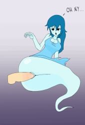 animated ass black_eyes blue_body blue_hair covered_breasts disembodied_penis female ghost ghost_girl gif long_hair pussy snowwwy_(artist) spooky's_house_of_jump_scares spooky_(shojs) text