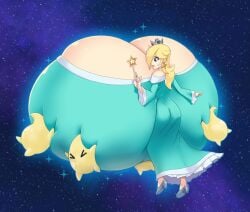 1girls big_breasts breasts_bigger_than_head breasts_bigger_than_torso bursting_breasts clothed enormous_breasts female galaxy huge_breasts hyper hyper_breasts icymasamune long_hair luma mario_(series) massive_breasts nintendo princess_rosalina super_mario_galaxy tagme