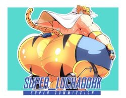 1boy bara big_ass big_butt bulge gay huge_ass huge_butt king_(tekken) luchadork male_only solo_male tekken