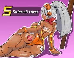 layer mega_man mega_man_x reploid robot_girl tan_skin tanned_skin white_hair zerotaichi