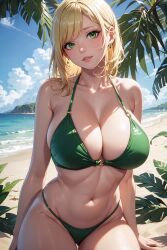 1girls ai_generated blonde_hair curvaceous curvy_body curvy_female female_focus female_only hi_res huge_breasts jordan53 looking_back seductive_look short_hair stable_diffusion voluptuous voluptuous_female