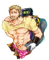 2boys age_difference biting_finger dilf gay grandfather_and_grandson handjob incest joestar_birthmark jojo's_bizarre_adventure joseph_joestar jotaro_kujo male male/male male_only old_joseph older_man_and_younger_boy penis stardust_crusaders yaoi younger_male