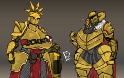 ... 2girls armor armored big_breasts breasts clothed elite_golden_juggernaut_(tdx) female female_only ggez2341 golden_juggernaut_(tdx) roblox roblox_game robloxian tagme thick_thighs thighs tower_defense_x