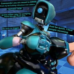 1girl1boy 3d belly big_ass big_belly big_breasts big_nipples blender chubby dialogue dialogue_box exhibitionism fat female female_robot fortnite fortnite:_save_the_world human intercourse interspecies male male_human male_human/female_robot naked nipple_penetration penetration penis penis_in_nipple pervert_female public ray_(fortnite) reversemilkman riding riding_penis robot robot_girl sex size_difference slutty_female squeezing stretching voyeur voyeurism