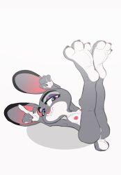 2026 3_toes 4_fingers absurd_res anthro areola auga barefoot barely_visible_genitalia biped bite biting_lip biting_own_lip black_ear_tips black_eyebrows breasts brown_claws buckteeth butt claws countershade_face countershade_feet countershade_hands countershade_neck countershading dipstick_ears disney ear_markings eye_markings eyebrows feet female female/female female_anthro finger_claws fingers foot_focus fur genitals gesture glistening glistening_eyelids glistening_eyes grey_body grey_fur half-closed_eyes hand_gesture hi_res judy_hopps lagomorph legs_in_air legs_together legs_up leporid long_ears lying mammal markings medium_breasts multicolored_body multicolored_ears multicolored_fur narrowed_eyes nipples nude nude_anthro nude_female on_back pink_areola pink_inner_ear pink_nipples pink_nose plantigrade pose purple_eyelids purple_eyes rabbit self_bite simple_background smile soles solo tail teeth toe_claws toes two_tone_body two_tone_fur white_background white_body white_countershading white_fur white_sclera zootopia