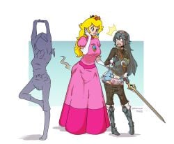 diaper fire_emblem lucina_(fire_emblem) messing messy messy_diaper princess_peach shermple wii_fit