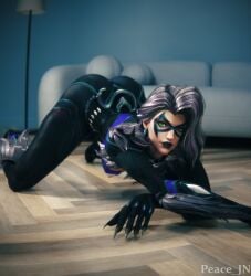 felicia_hardy black_cat_(marvel) marvel marvel_comics spider-man_(series) 2026 marvel_rivals black_cat_(marvel_rivals) 1girls female voluptuous voluptuous_female seductive seductive_look white_hair white_fur superheroine bodysuit skin_tight tight_clothing tight_clothes hips wide_hips thick_hips thick thick_thighs curvy curvy_figure curvy_body curvaceous curvaceous_figure curvaceous_body curvy_hips curvaceous_hips curvaceous_female curvy_female seducing enticing alluring temptation tempting teasing teasing_viewer tempting_viewer looking_at_viewer green_eyes mask masked masked_female eyemask domino_mask light_skin light-skinned_female peacensfw 3d 3d_(artwork) ass big_ass huge_ass large_ass massive_ass thick_ass butt big_butt huge_butt large_butt massive_butt thick_butt ass_up ass_cleavage all_fours black_lipstick